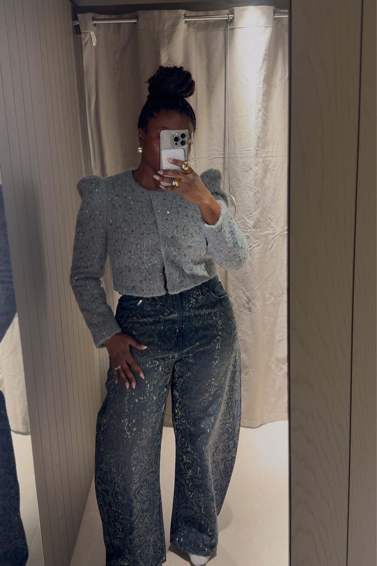 This sequins beaded jacket with the sparkly jeans > #LTKZara #zarafinds #zaraoutfuts