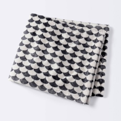 Black and White Scallop Baby Blanket - Cloud Island™ | Target