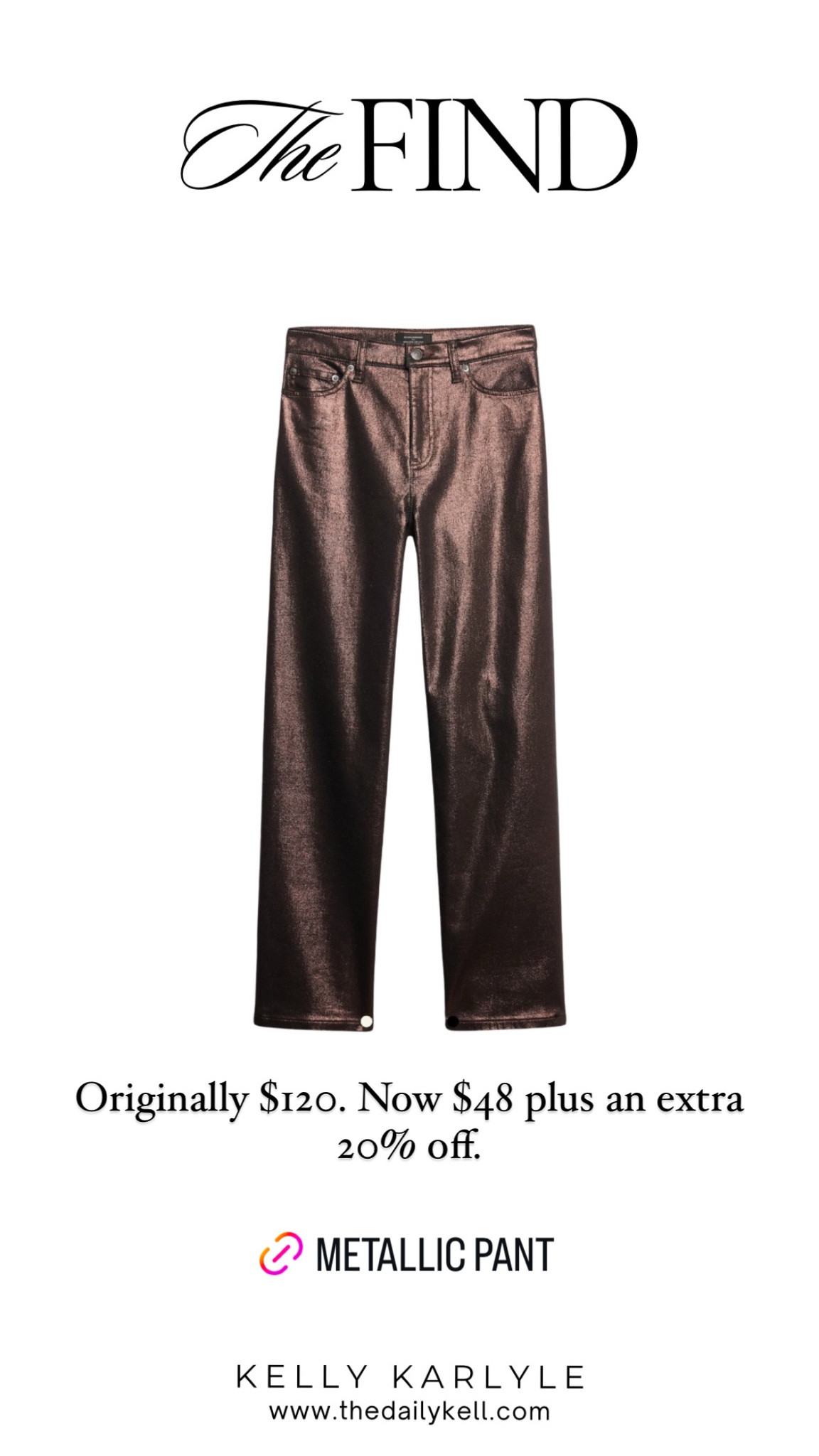 Holidays are a great time for metallics. These pants are also available in gold.   On sale for Black Friday.  

#LTKCyberWeek #LTKSeasonal #LTKFindsUnder50