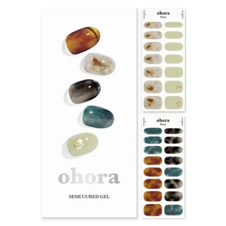 Ohora Semi Cured Gel Nail Strips (N Dreaming) - Works with Any UV Nail Lamps Salon-Quality Long Lasting Easy to Apply & Remove - Includes 2 Prep Pads Nail File & Wooden Stick | Walmart (US)