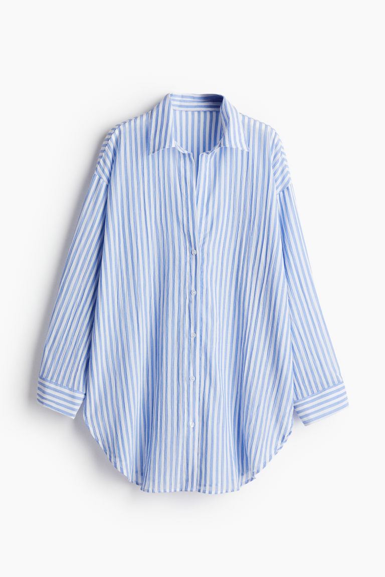 H & M - Cotton Beach Shirt - Blue | H&M (US + CA)