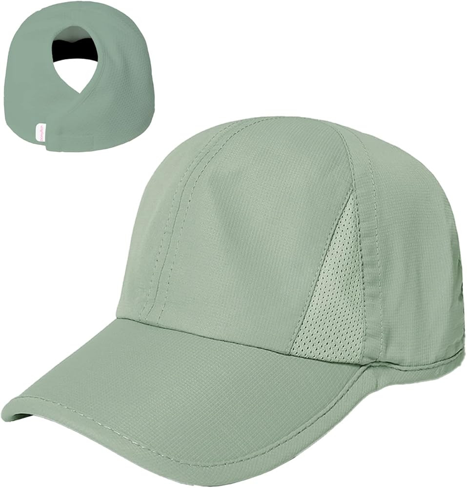 Ponyflo Womens Ponytail Baseball Cap - Ponytail Hats for Women, Curly Hair Ponytail Hat, Baseball... | Amazon (US)