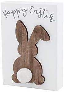Collins Painting 'Happy Easter' Bunny Butt Wood Box Sign | Amazon (US)