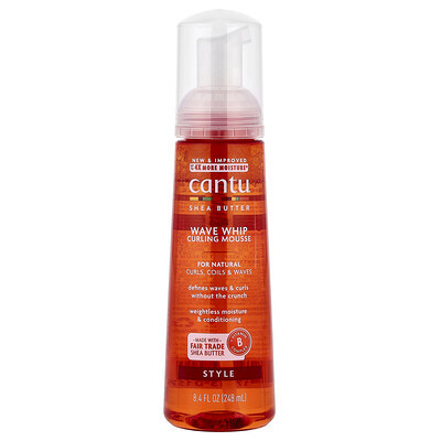 Cantu, Shea Butter, Wave Whip Curling Mousse, 8.4 fl oz (248 ml) | iHerb