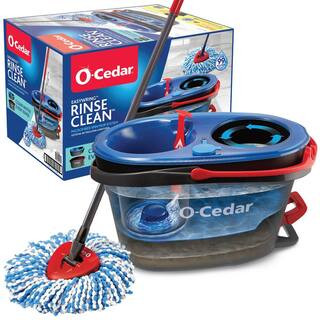 RinseClean Clean Water Microfiber Spin Mop and Bucket System, Clean with Clean Water | The Home Depot