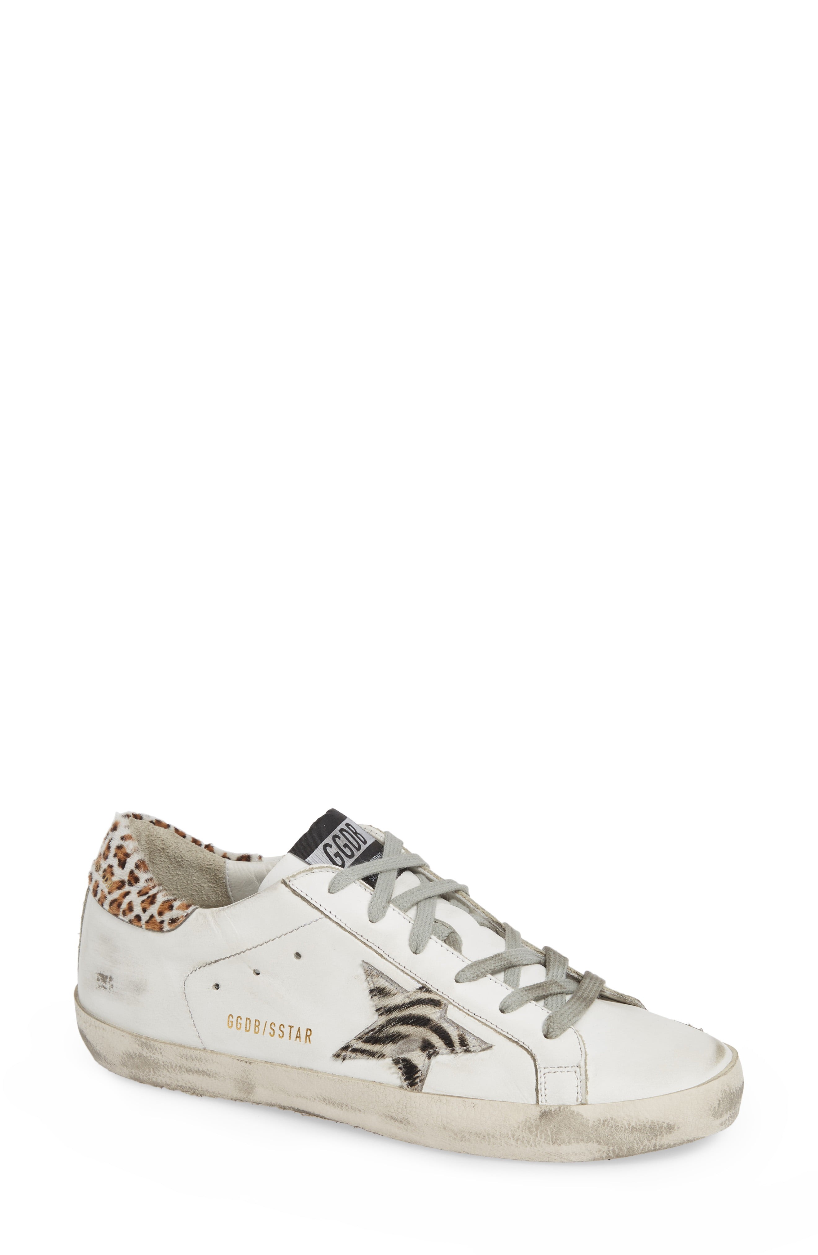 Women's Golden Goose Superstar Genuine Calf Hair Sneaker, Size 5US / 35EU - White | Nordstrom