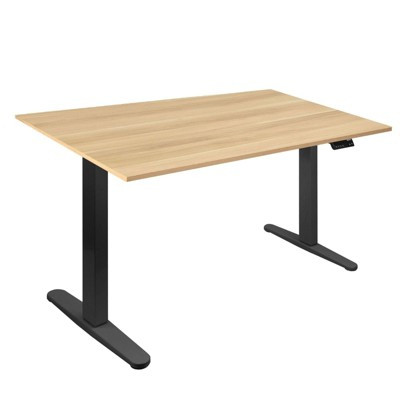 Mount-It! Dual Motor Electric Standing Desk with 55" Tabletop, Maple & Black | Target