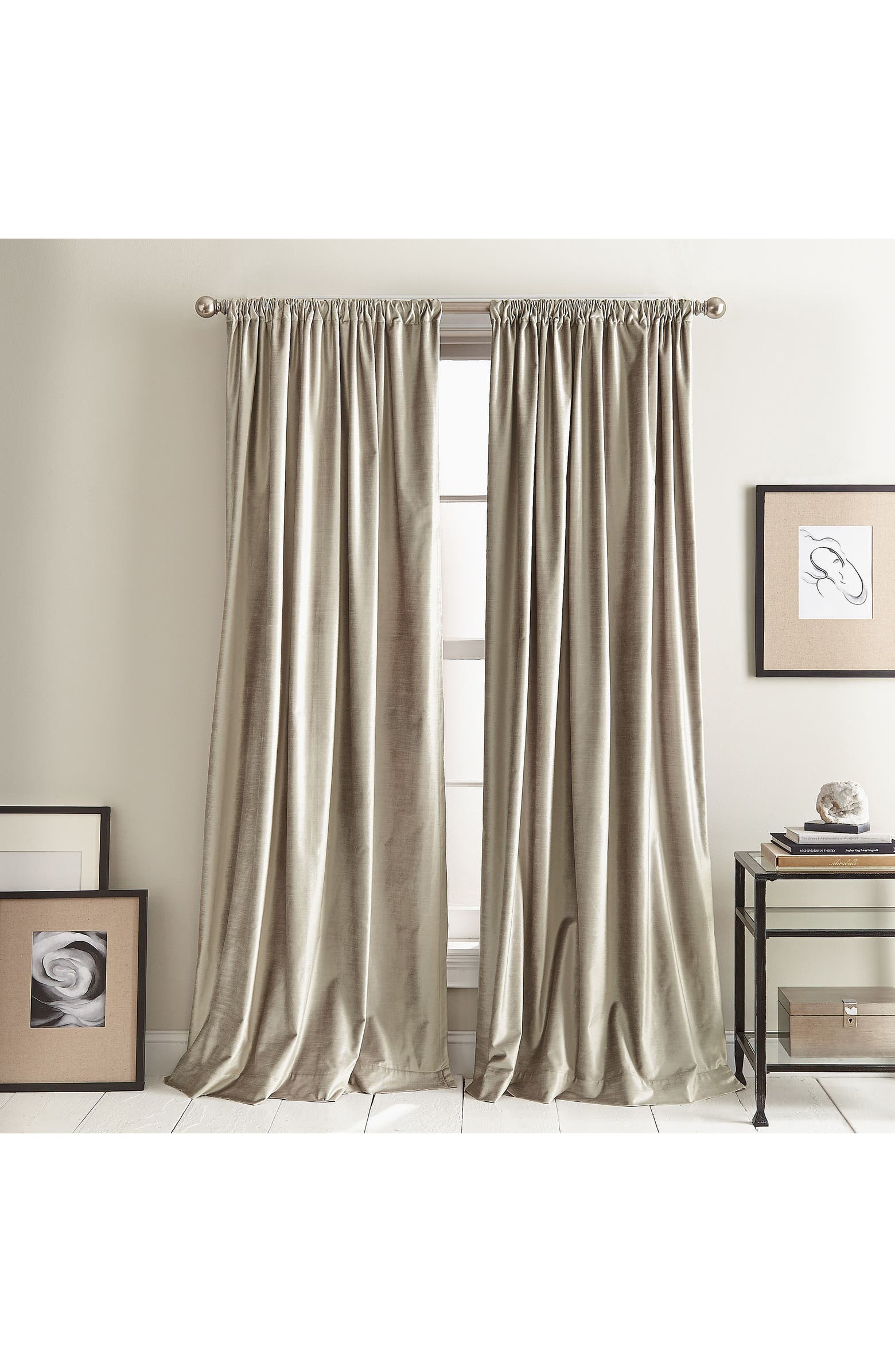 Modern Slub Velvet Set of 2 Window Panels | Nordstrom