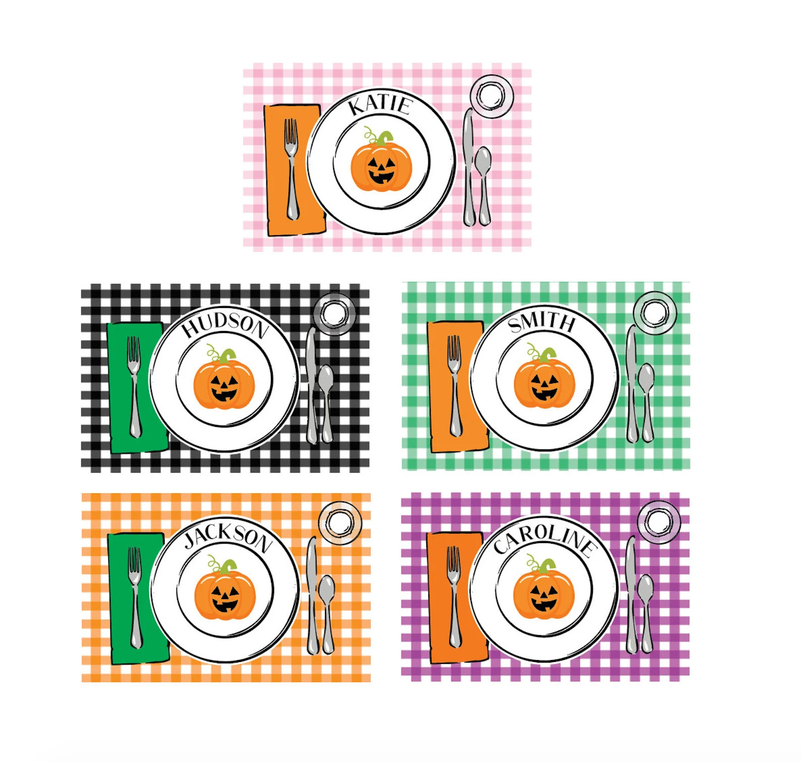 Halloween placemat Pumpkin placemat Personalized placemat | Etsy | Etsy (US)