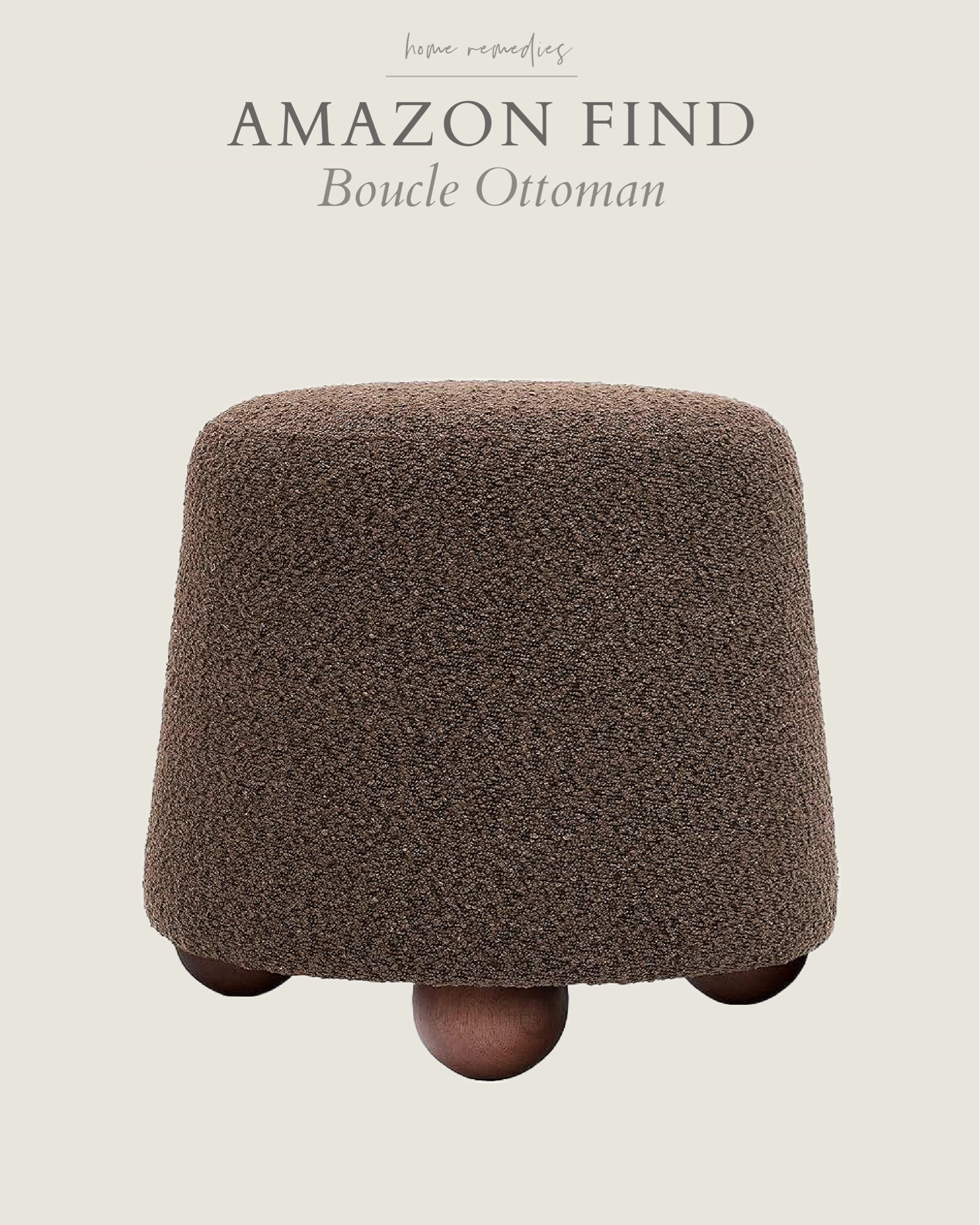 Back in stock - the prettiest boucle ottoman with ball feet! This is a great look-for-less option with a high sell out risk! 

#LTKSeasonal #LTKStyleTip #LTKHome