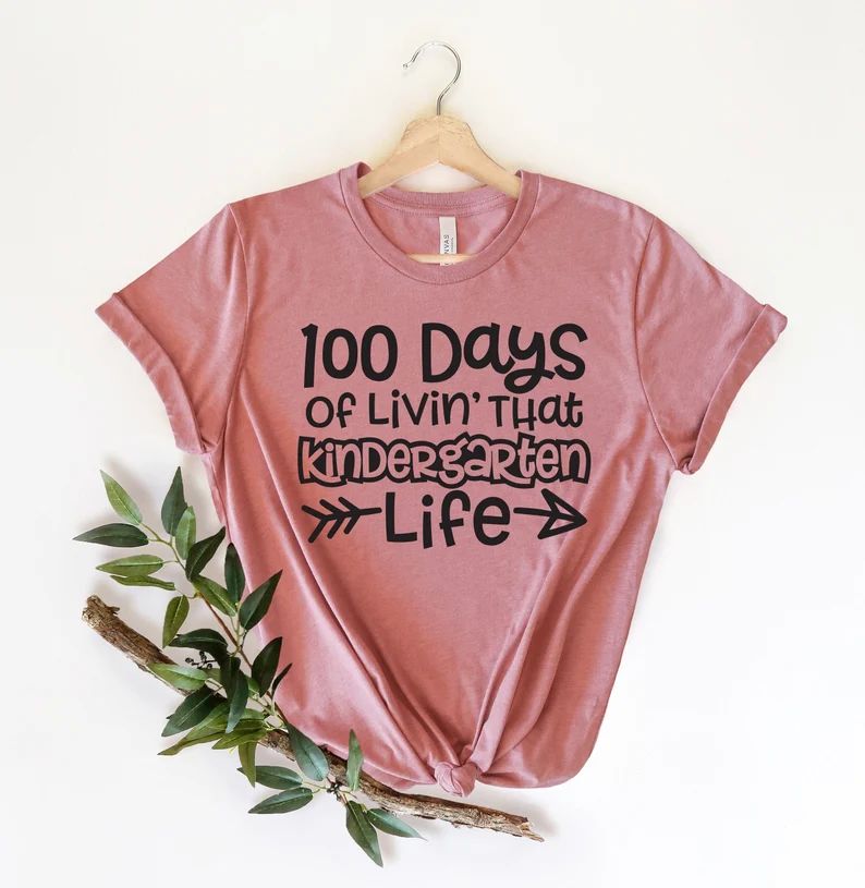 100 Days of Livin' That Kindergarten Life Shirt, 100 Days of School Shirt for Kindergarten, Kinde... | Etsy (US)