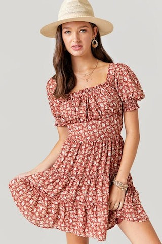 Abby Puff Sleeve Tiered Mini Dress - francesca's | Francesca's