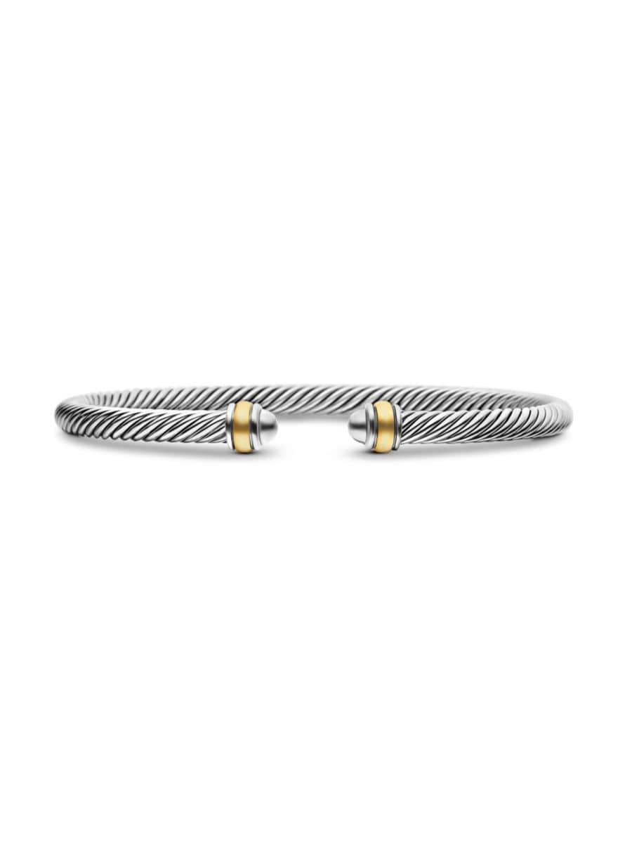 David Yurman Cable Classics Bracelet with 18K Yellow Gold | Saks Fifth Avenue
