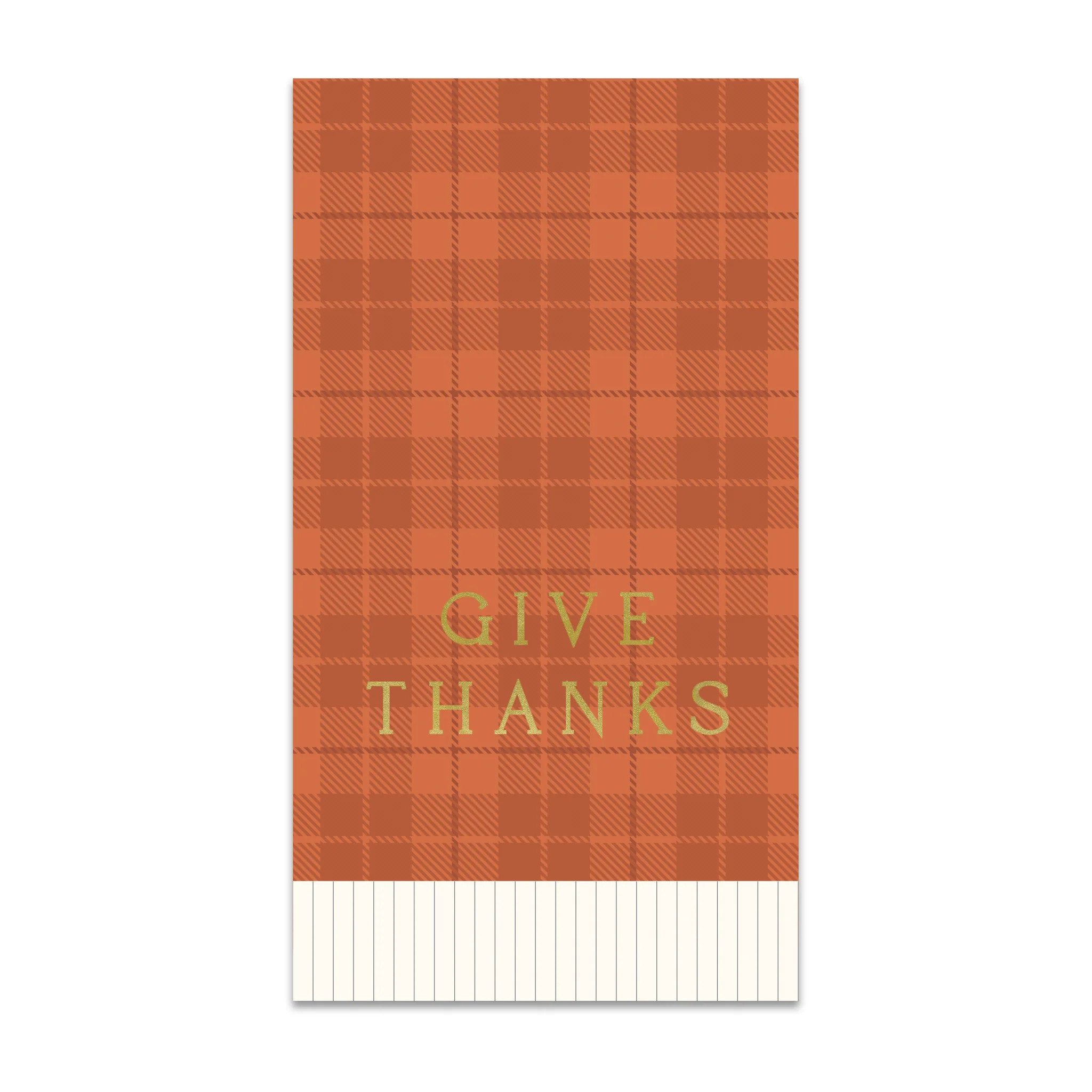 Give Thanks Plaid Dinner Napkin | My Mind's Eye