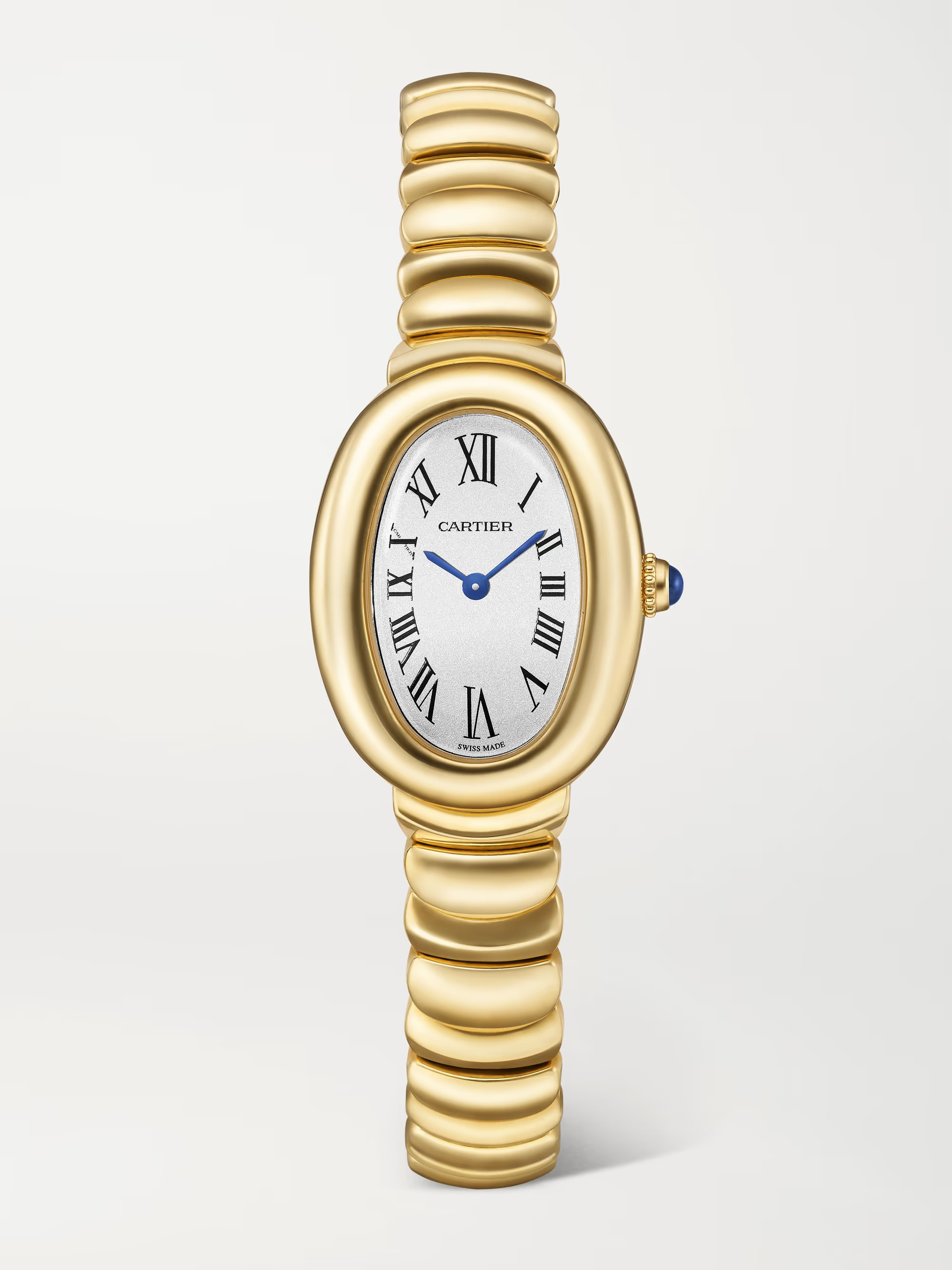 Baignoire 23mm small 18-karat gold watch - white - One Size | NET-A-PORTER (UK & EU)