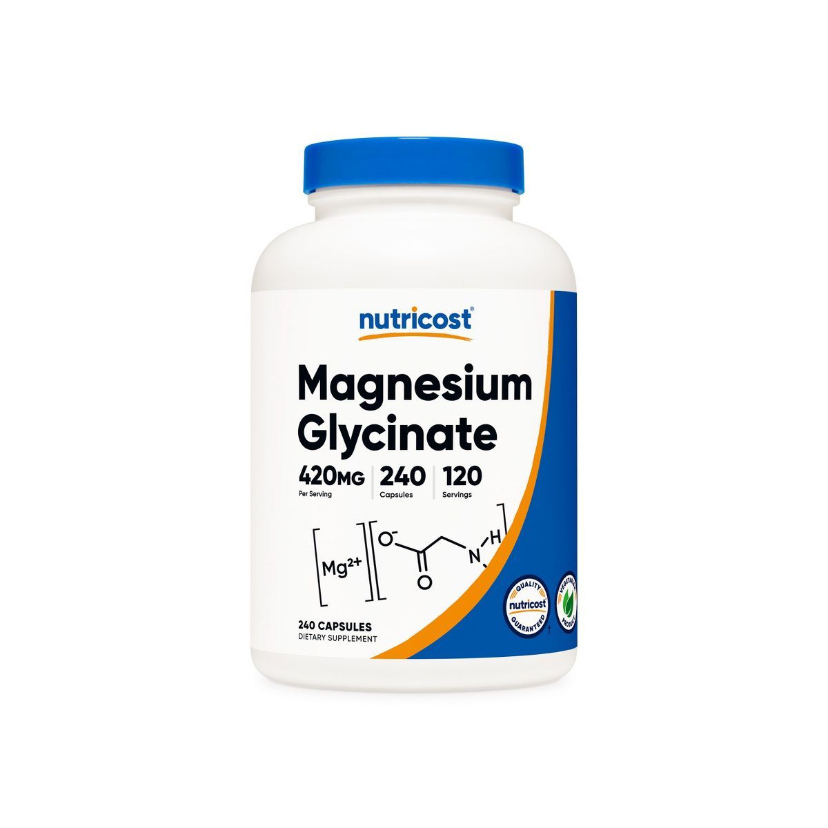 Nutricost Magnesium Glycinate Capsules (240 Capsules / 420 mg Per Serving) | Target