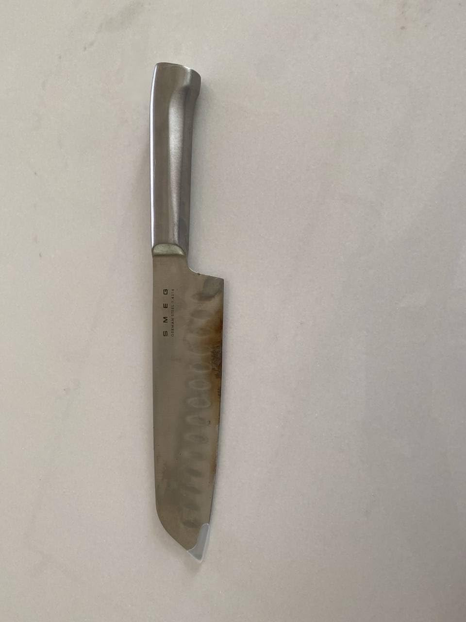 Smeg Cream Stainless Steel Knife Block Set | Amazon (US)