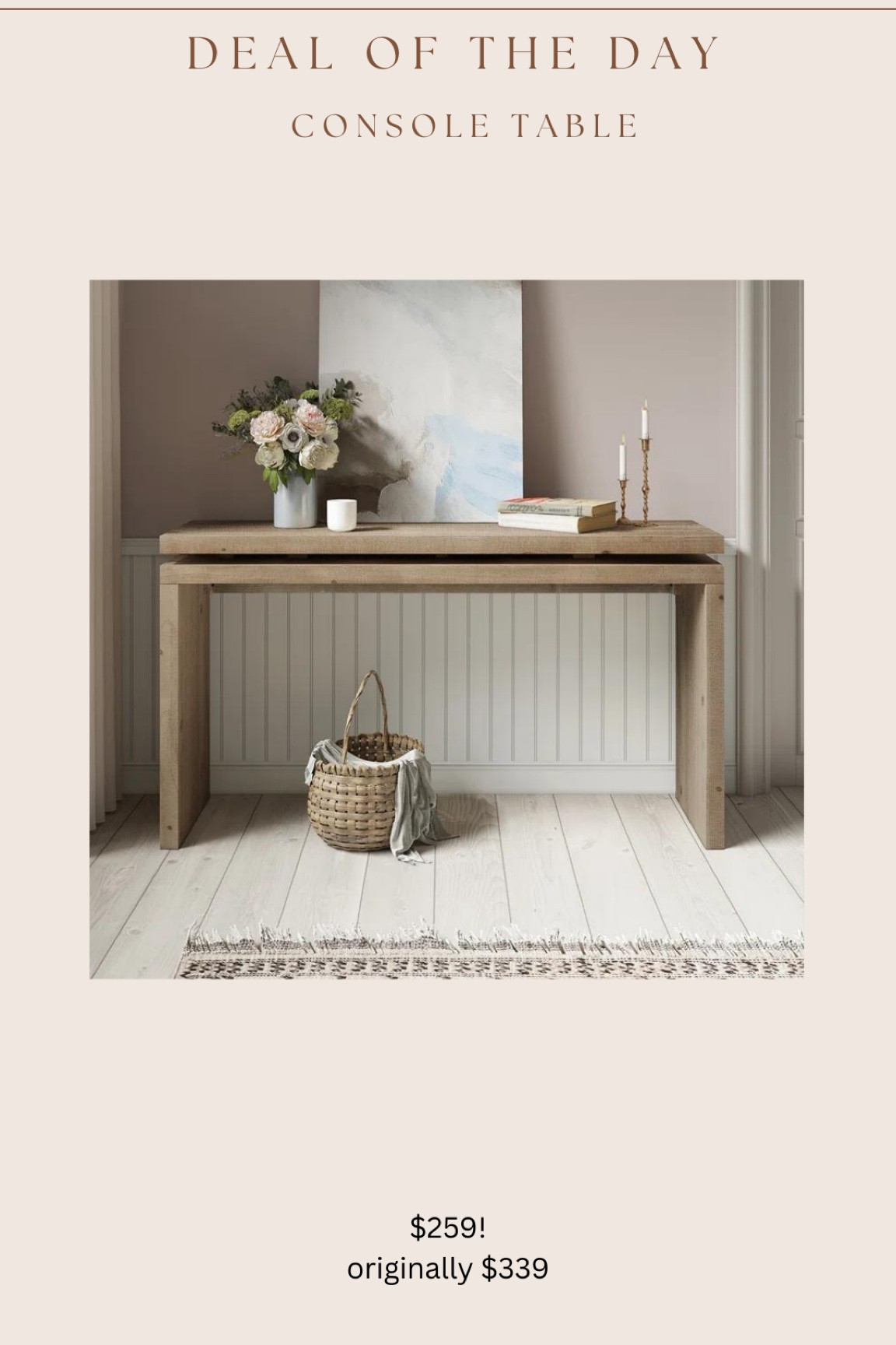 If you love the famous Matthes console table, but need a smaller size, I found this console table about 5 months ago!! It sold out so quickly & its finallllyyyyy back in stock 🚨🚨🚨

#LTKhome #LTKsalealert