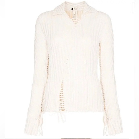 Isa boulder Expandable knit long sleeve ivory  top XS | Poshmark