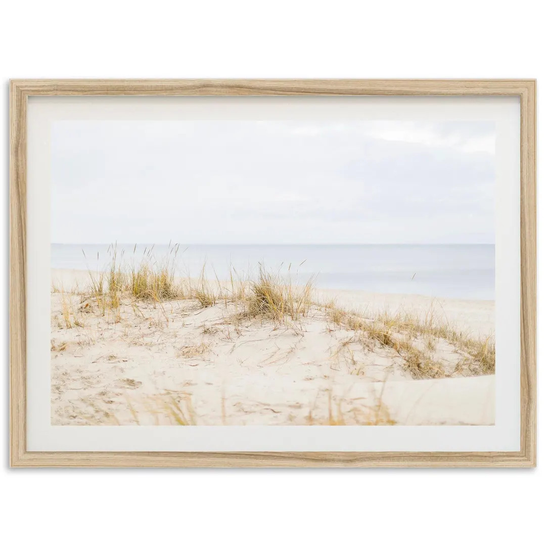 Framed Beach Photography Print | Coastal Sea Grass Wall Art | Etsy (US)