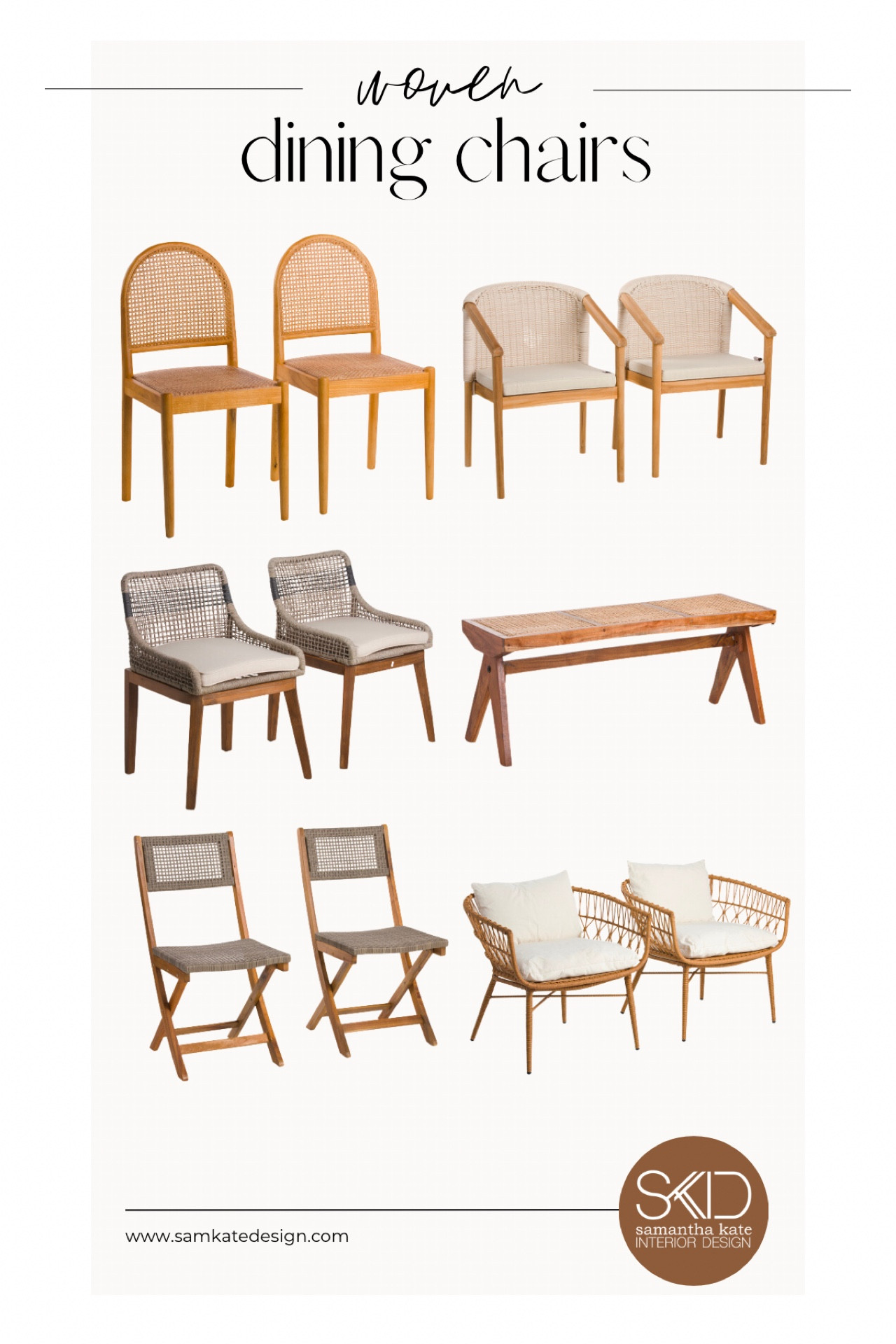 Woven and cane dining chairs for spring from TJmaxx. Chair, “dining chair”, side chair, accent chair, dining room, office chair, sea grass chair, cane bench, teak dining chair, rope dining chair, acacia wood folding chair, wicker chair

#LTKhome #LTKSeasonal #LTKFind