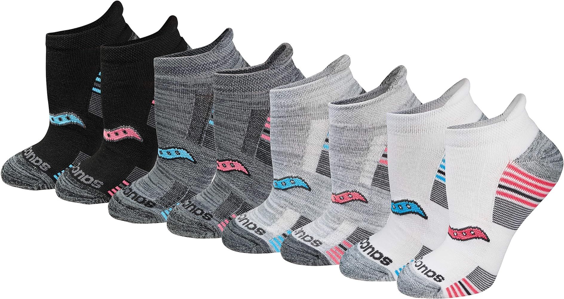 Saucony Women's Multipack Performance Heel Tab Athletic Socks | Amazon (US)