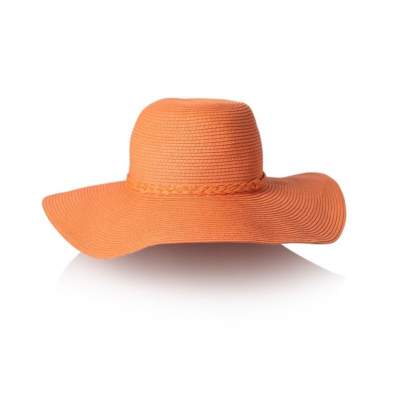 Oliver Bonas Cali Floppy Straw Hat, Orange | Oliver Bonas (Global)