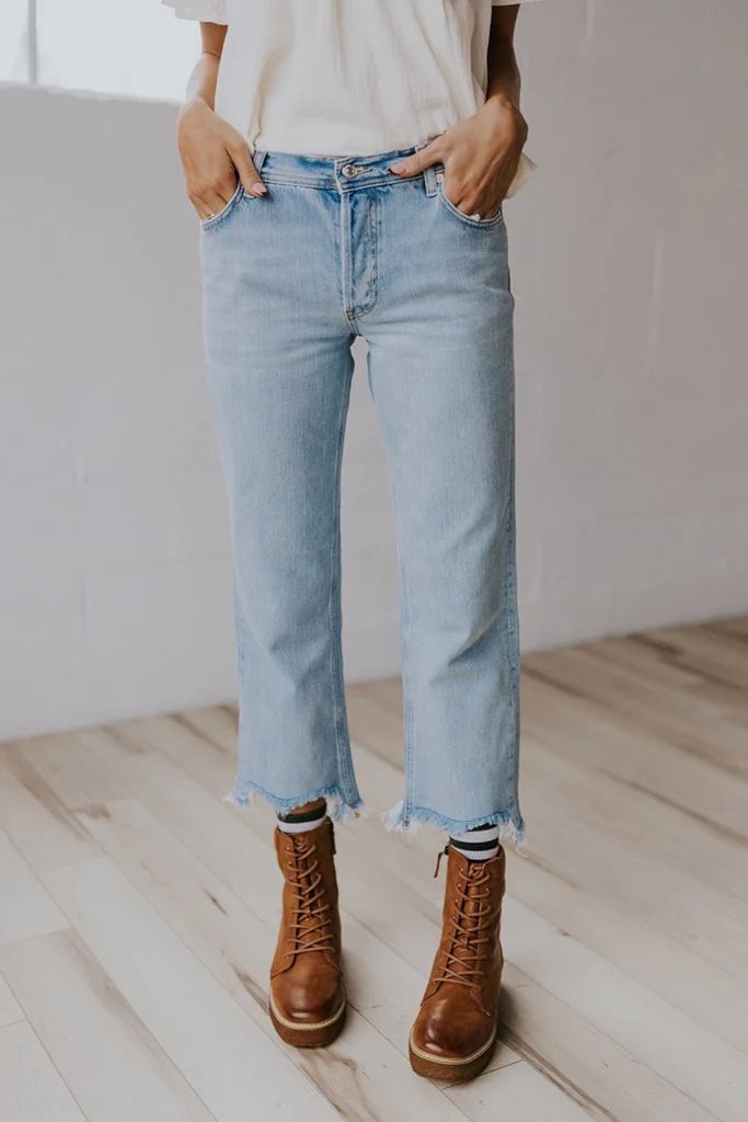 Free People Maggie Mid-Rise Straight Jeans | Roolee
