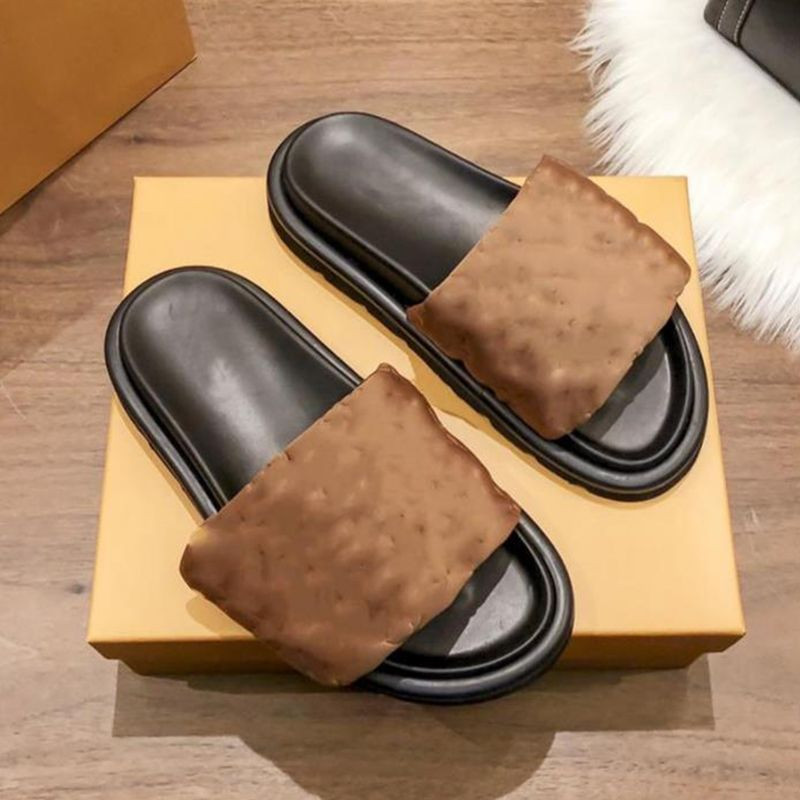 Womens Sandals Pillow Slipper Designer Slides Fashion Padded Mules Woman Summer Shoes Real Leathe... | DHGate