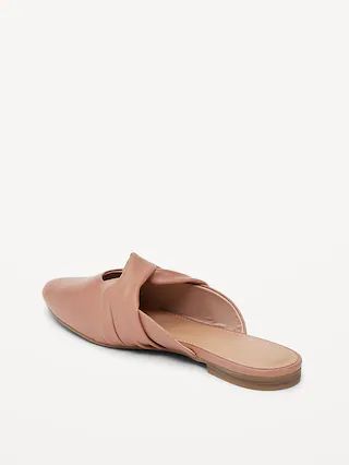 Faux-Leather Twist-Front Mule Shoes for Women | Old Navy (US)