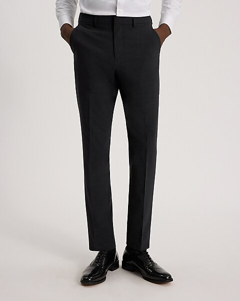 Extra Slim Charcoal Wool-Blend Modern Tech Suit Pant | Express