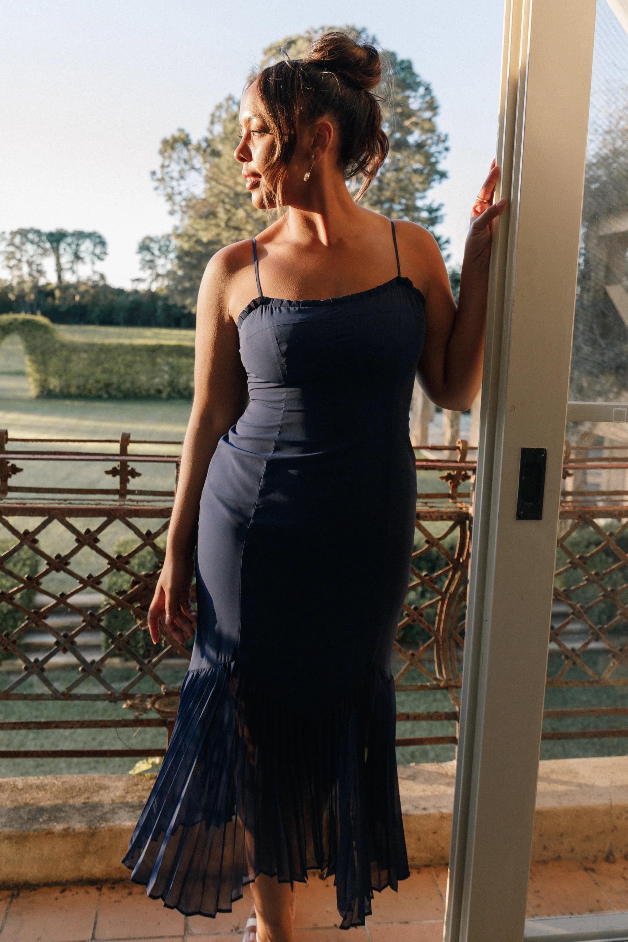 Ashton Midi Dress - Navy | Petal & Pup (US)