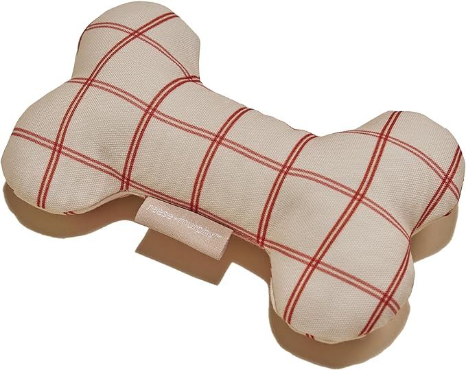 Reese+Murphy Plaid Red 8" Plush Dog Toy - Dog Toys for Aggressive Chewers Medium & Large Dogs - S... | Amazon (US)