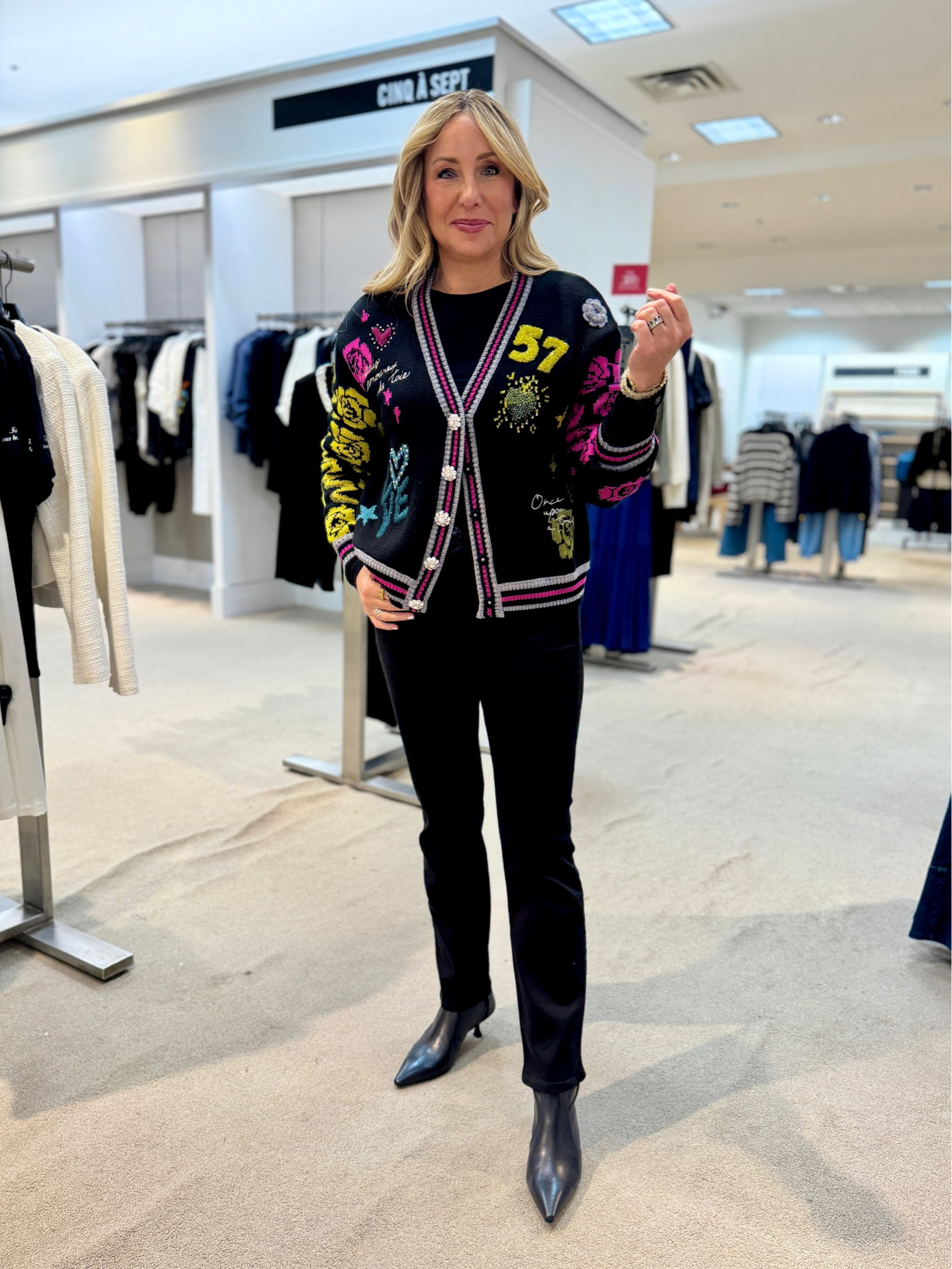 How cool is this sweater!? It’s like a varsity jacket, but it’s a cozy sweater. The colors and embellishments are just amazeballs! @saks #SaksPartner #Saks

#LTKOver40