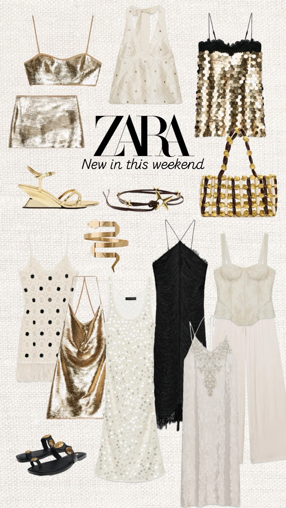 ✨ Sequins, crochet, metallics and statement accessories… Zara is fully in holiday mode 🤍✨

Which one are you adding to your basket first? ✨

Like this post to save it to your favourite folder and come back later to shop.

Keywords: Zara new arrivals, Zara summer collection, sequin dress, metallic co ord, gold mini skirt, crochet dress, lace maxi dress, white summer dress, holiday outfits, vacation style, resort wear, beach club outfit, summer evening look, statement accessories, shell jewelry, woven handbag, gold sandals, European summer fashion, luxury style, summer trends 2026 🤍✨🌴👜👡☀️

#LTKsummer #LTKfestival #LTKstyletip