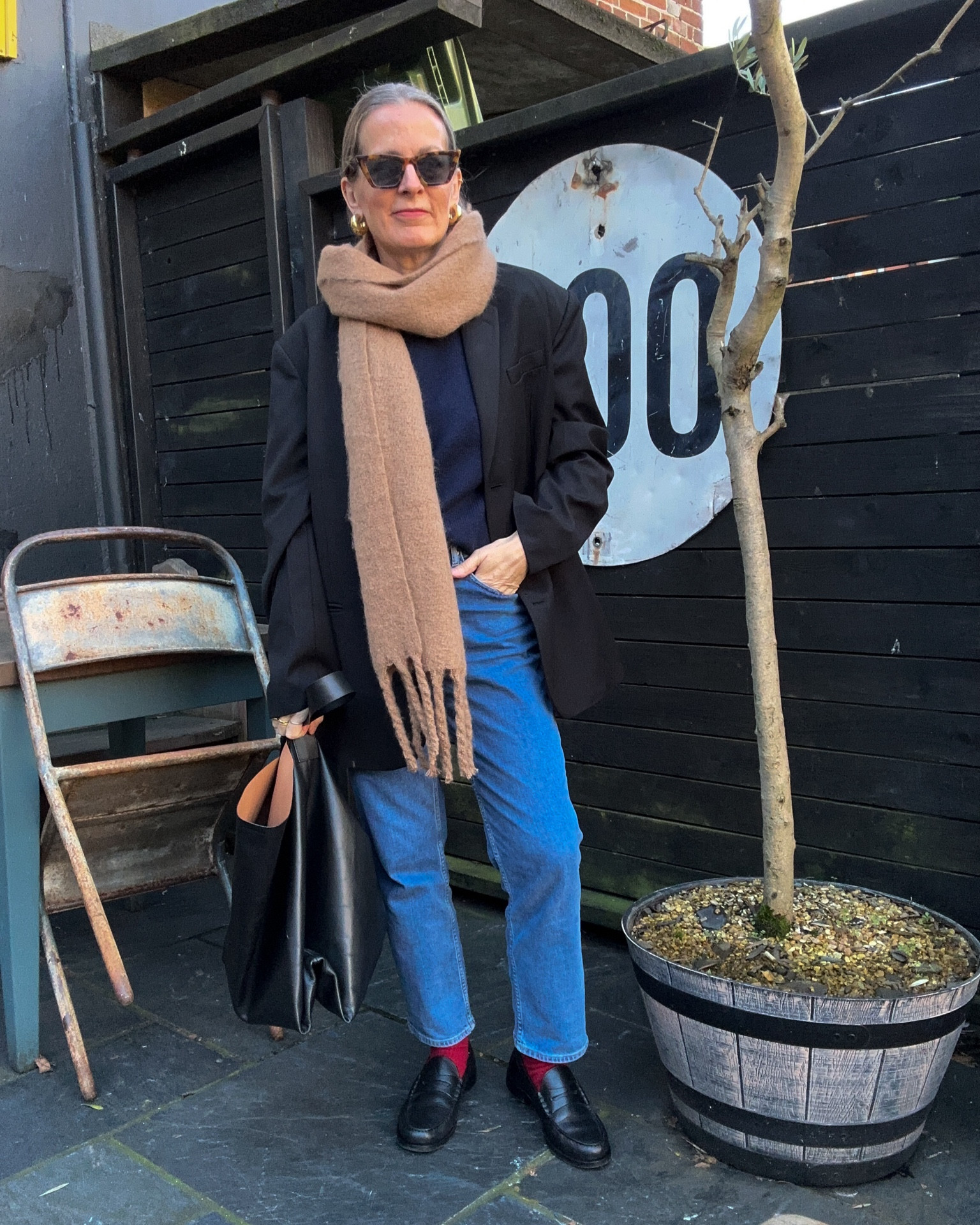 Cold weather layering in navy and red 

#LTKuk #LTKwinter #LTKover50style