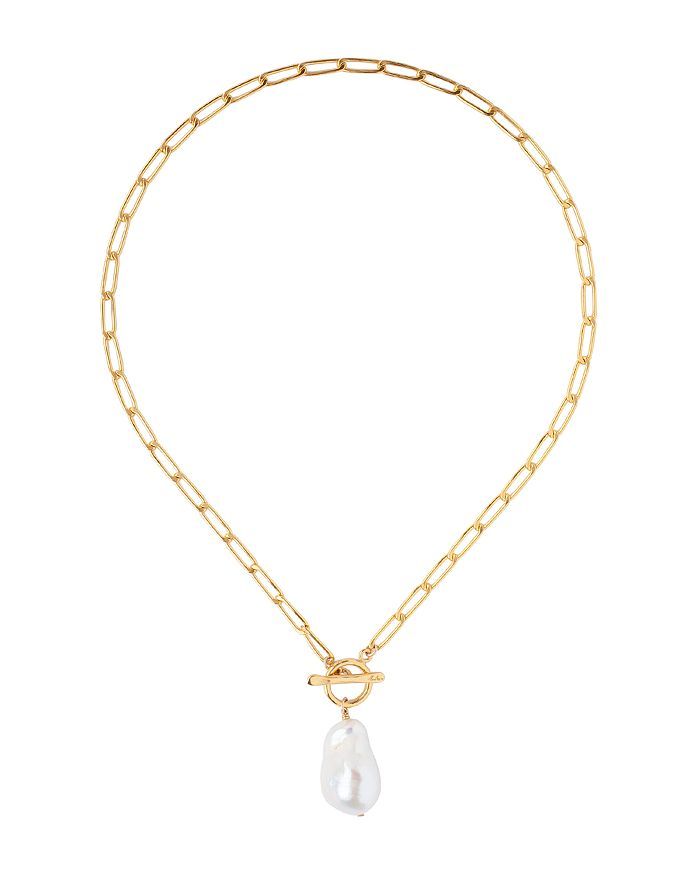 Cultured Freshwater Pearl Toggle Necklace in 18K Gold-Plated Sterling Silver, 17.25" | Bloomingdale's (US)