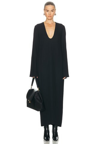 Toteme Bell-Sleeve Dress in Black | FWRD 
