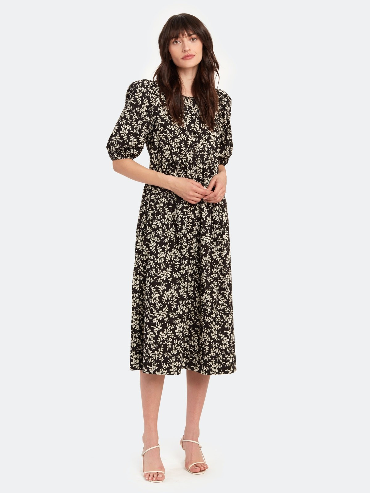 The Ravine Puff Sleeve Midi Dress | Verishop