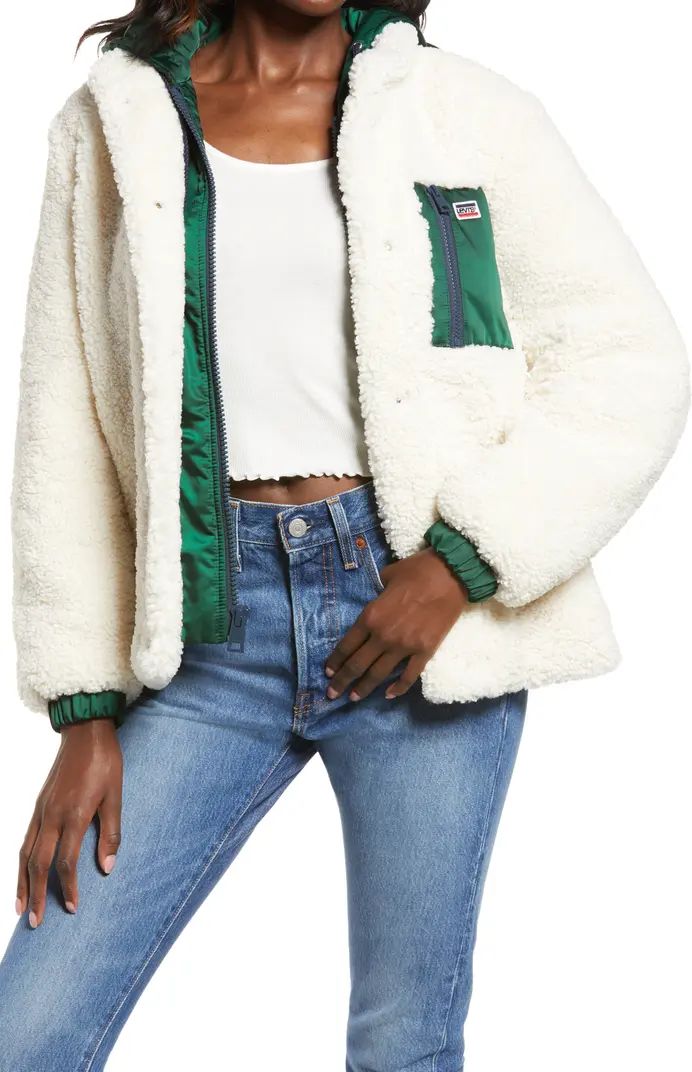 High Pile Fleece Hooded Zip Jacket | Nordstrom