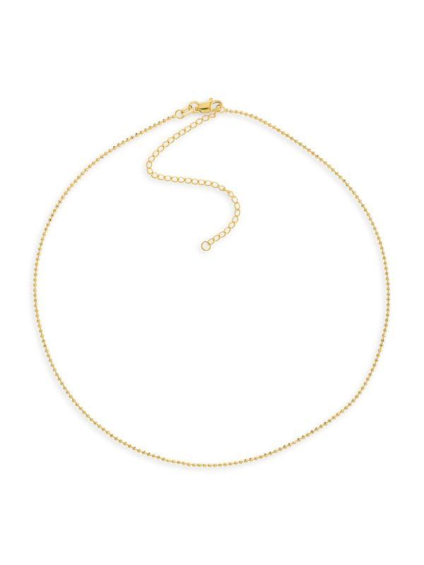 14K Yellow Gold Choker Bead Chain Necklace | Saks Fifth Avenue OFF 5TH
