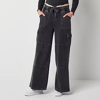 Arizona-Juniors Womens Mid Rise Wide Leg Pull-On Pants | JCPenney
