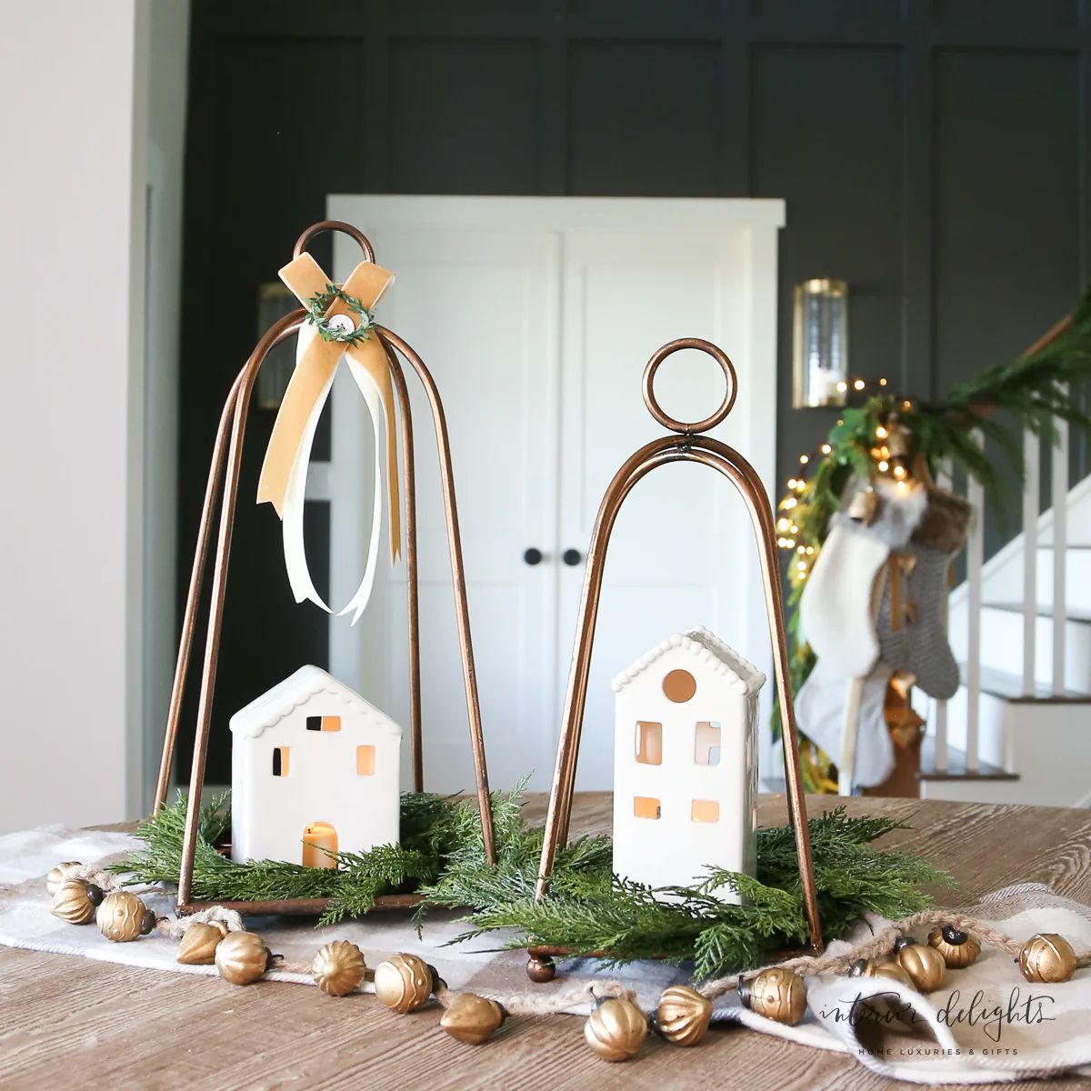 SHOP THE LOOK BUNDLE: Houses with Copper Lanterns and Cedar Candle Rings Bundle-COMING SOON | Interior Delights