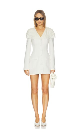x REVOLVE Bonnie Blazer Dress in Ivory dress | short bridal dress | mini bridal dress  | Revolve Clothing (Global)