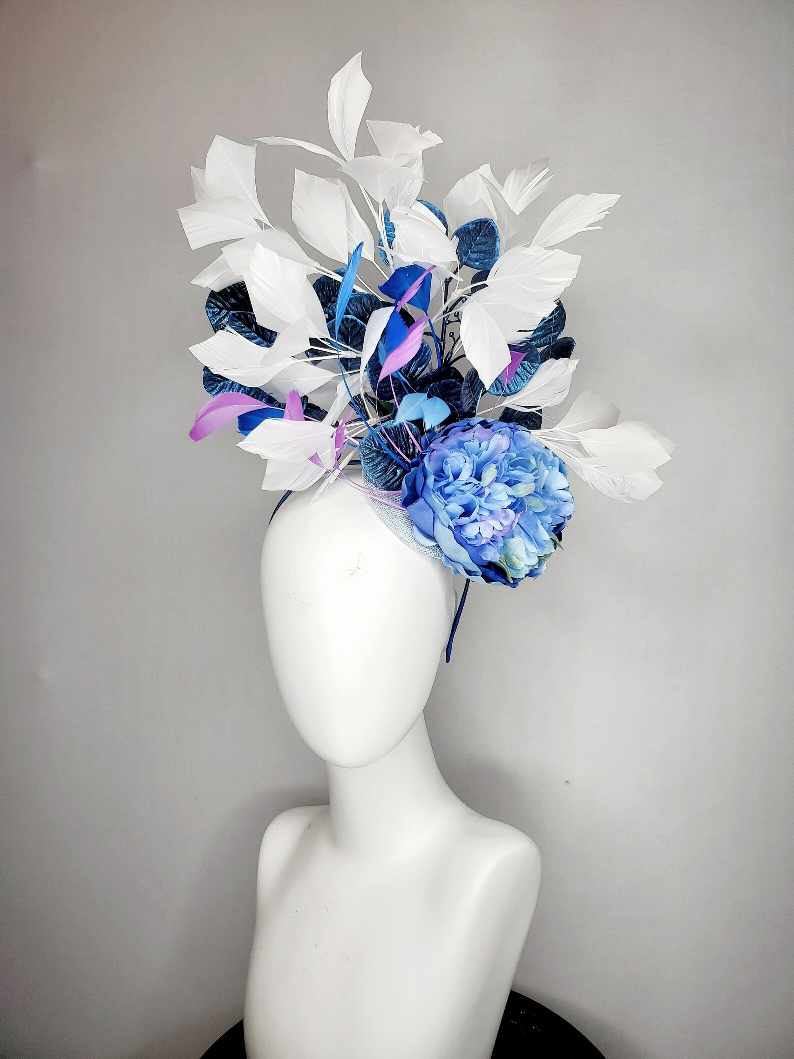 Kentucky Derby Hat Fascinator Multi Tone Blue Purple Flower | Etsy | Etsy (US)