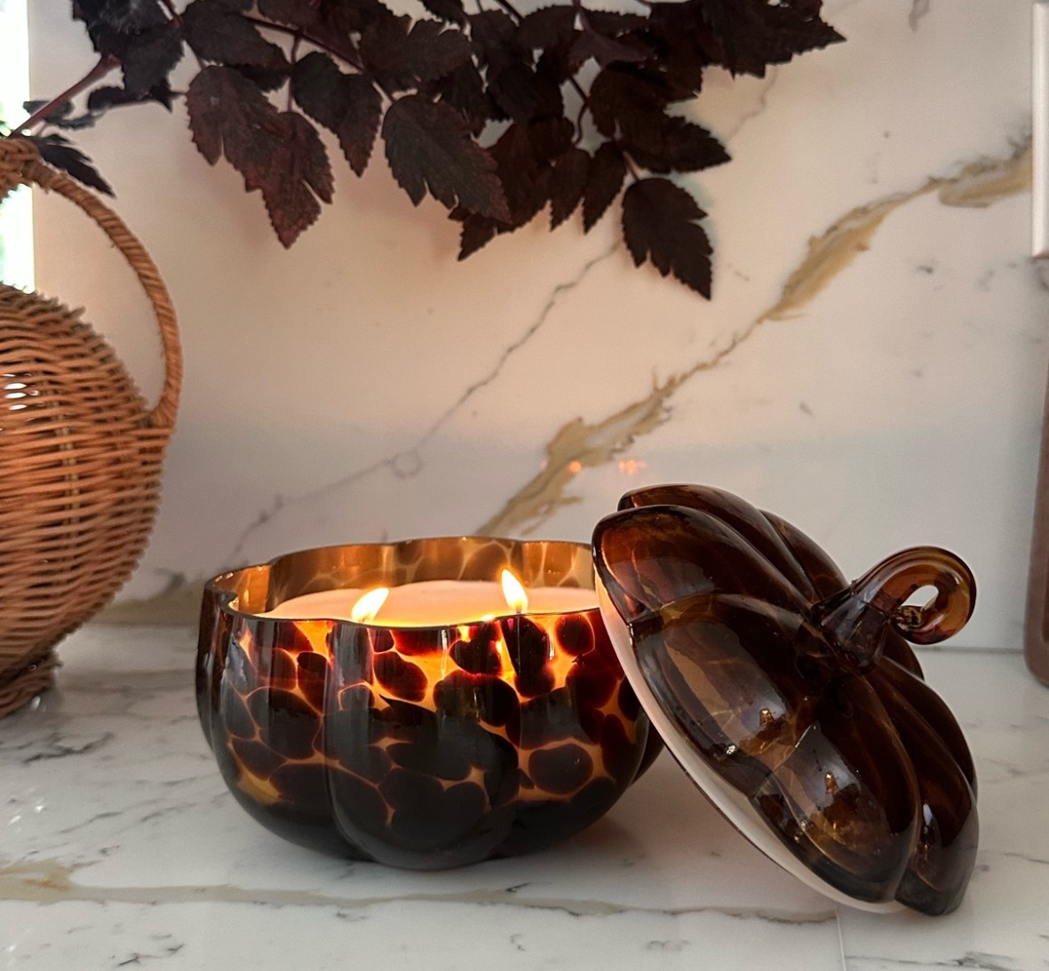 Fall candle 
Tortoise shell pumpkin candle
Fall home decor

#LTKSeasonal #LTKHome #LTKSaleAlert