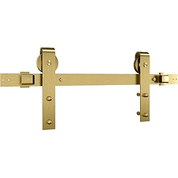 National Hardware, 72 in, Brushed Gold N700-006 Interior Sliding Barn Door Hardware One Piece Des... | Amazon (US)