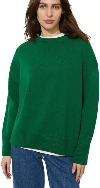 Women's Lightweight Soft Petite Crewneck Lightweight Solid Plain Sweaters Fall Winter Pullover Ju... | Amazon (US)