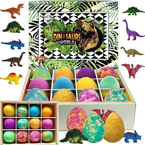 Bath Bombs for Kids with Toys Inside - Set of 12 Colorful Egg Bath Fizzies with Dinosaur Surprise. G | Amazon (US)