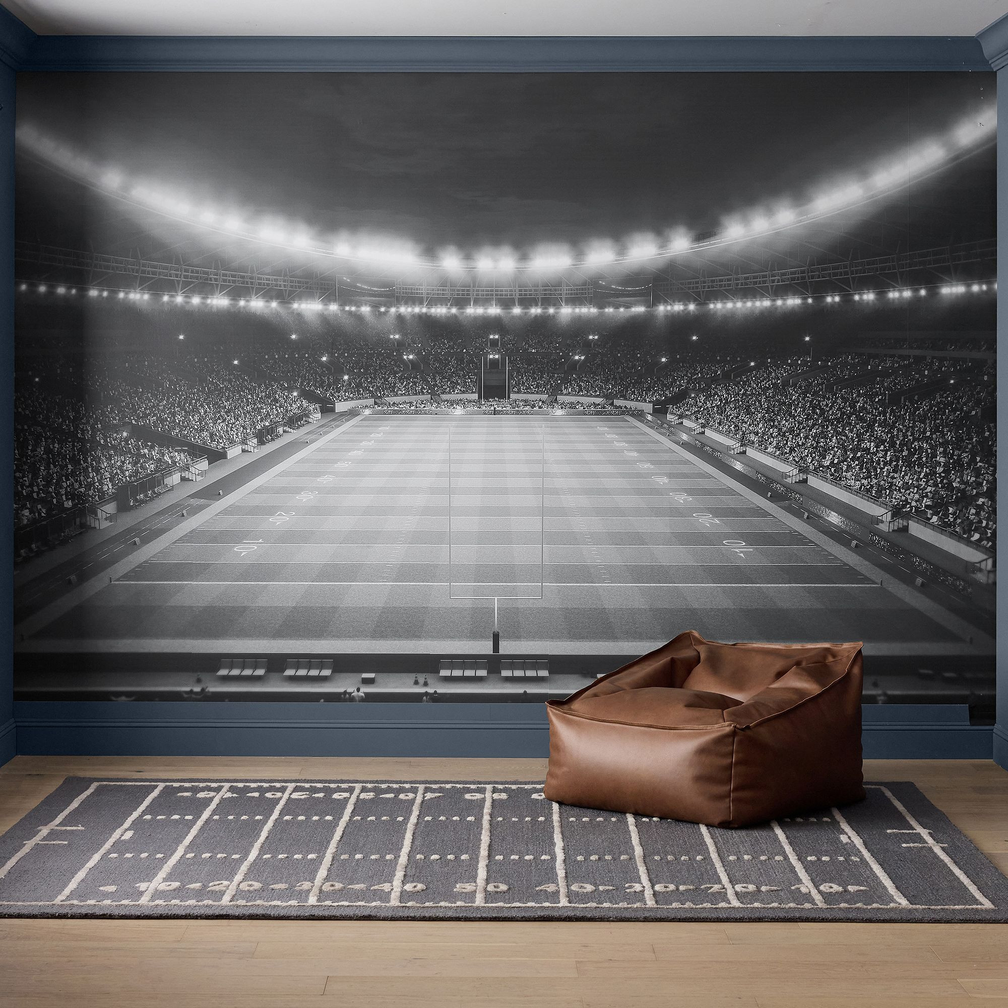 Black and White Sports Field Wall Decal | Pottery Barn Teen